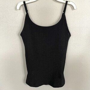 Old Navy Women's Black Ribbed Tank Top Size Small Petite
